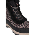 Black - Pack Shot - Mountain Warehouse Womens-Ladies Ohio Leopard Print Thermal Snow Boots