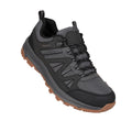 Grey - Front - Mountain Warehouse Mens Route Suede Waterproof Outdoor Walking Shoes