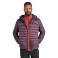 Dark Brown - Pack Shot - Mountain Warehouse Mens Hybrid Extreme Featherweight Down Filled Hooded Jacket