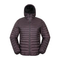 Dark Brown - Front - Mountain Warehouse Mens Hybrid Extreme Featherweight Down Filled Hooded Jacket