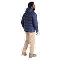 Navy - Close up - Mountain Warehouse Mens Stratus Down Packable Hooded Jacket