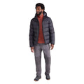 Black - Pack Shot - Mountain Warehouse Mens Stratus Down Packable Hooded Jacket