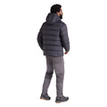 Black - Close up - Mountain Warehouse Mens Stratus Down Packable Hooded Jacket