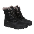 Black - Front - Mountain Warehouse Womens-Ladies Vostock Leather Waterproof Thermal Snow Boots