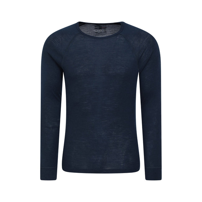 Navy - Lifestyle - Mountain Warehouse Mens Merino Wool Base Layer Top (Pack of 2)