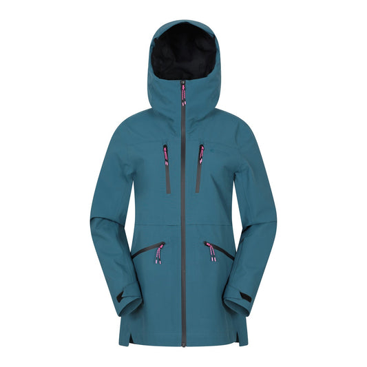 Teal - Front - Mountain Warehouse Womens-Ladies Tempest Waterproof 3 Layer Ski Jacket