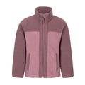 Pink - Front - Mountain Warehouse Childrens-Kids Colour Block Bonded Jacket