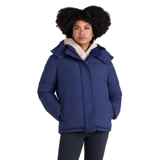 Navy - Front - Animal Womens-Ladies Maeve Puffer Jacket