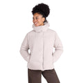 Cream - Side - Animal Womens-Ladies Tess Cropped Down Jacket