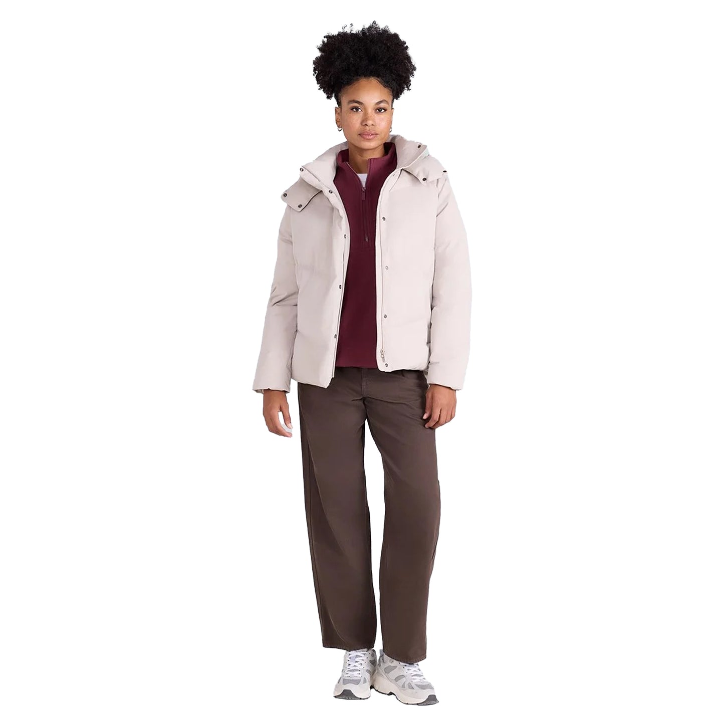 Cream - Lifestyle - Animal Womens-Ladies Tess Cropped Down Jacket