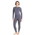 Grey - Side - Animal Womens-Ladies Merino Wool Base Layer Bottoms