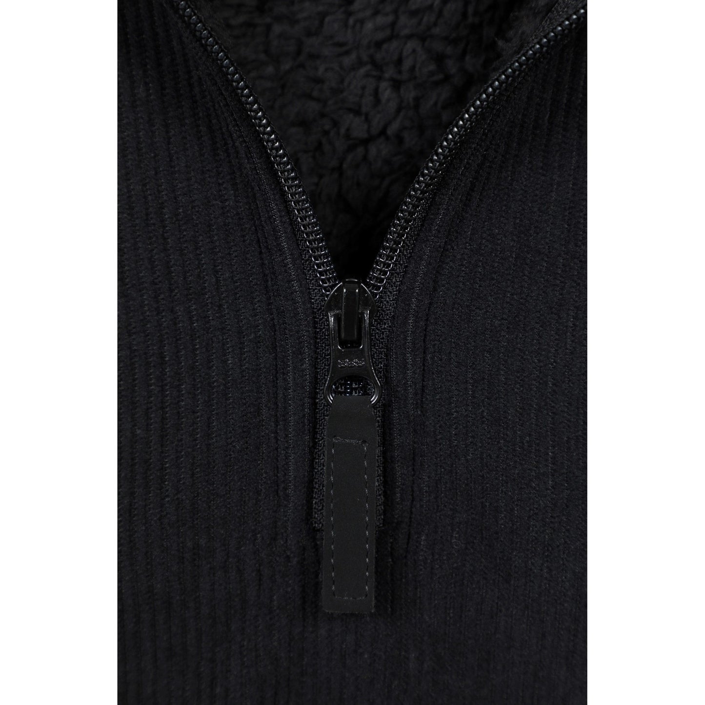 Black - Pack Shot - Mountain Warehouse Mens Farland Fleece Lined Half Zip Midlayer