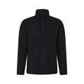 Black - Front - Mountain Warehouse Mens Farland Fleece Lined Half Zip Midlayer