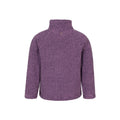Dark Purple - Back - Mountain Warehouse Childrens-Kids Ash Melange Full Zip Fleece Jacket
