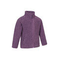 Dark Purple - Lifestyle - Mountain Warehouse Childrens-Kids Ash Melange Full Zip Fleece Jacket