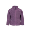 Dark Purple - Front - Mountain Warehouse Childrens-Kids Ash Melange Full Zip Fleece Jacket