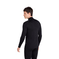 Black - Back - Animal Mens Merino Wool Quarter Zip Midlayer