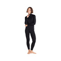 Black - Side - Animal Womens-Ladies Merino Wool Quarter Zip Midlayer