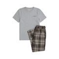 Grey - Front - Animal Mens Driftoff Pyjama Set