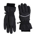 Black - Back - Mountain Warehouse Childrens-Kids Line Isotherm Hat And Gloves Set