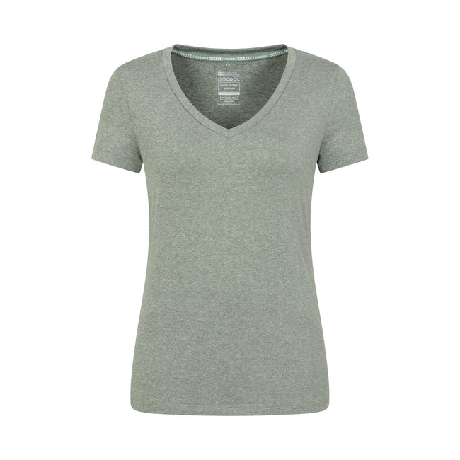 Khaki Green - Front - Mountain Warehouse Womens-Ladies Vitality V Neck T-Shirt