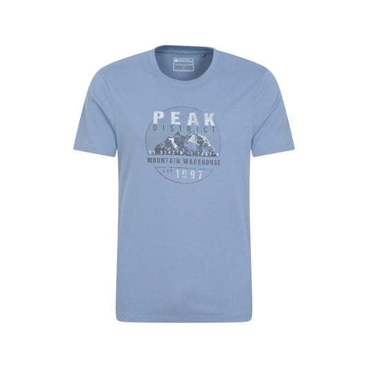 Blue - Front - Mountain Warehouse Mens Peak District Short-Sleeved T-Shirt