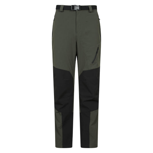 Green - Front - Mountain Warehouse Mens Forest Fleece Lined Regular Winter Trousers