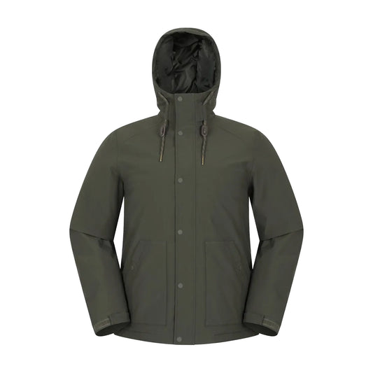 Khaki Green - Front - Mountain Warehouse Mens Oak Waterproof Jacket