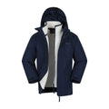 Navy - Front - Mountain Warehouse Childrens-Kids Creek 3 in 1 Waterproof Jacket