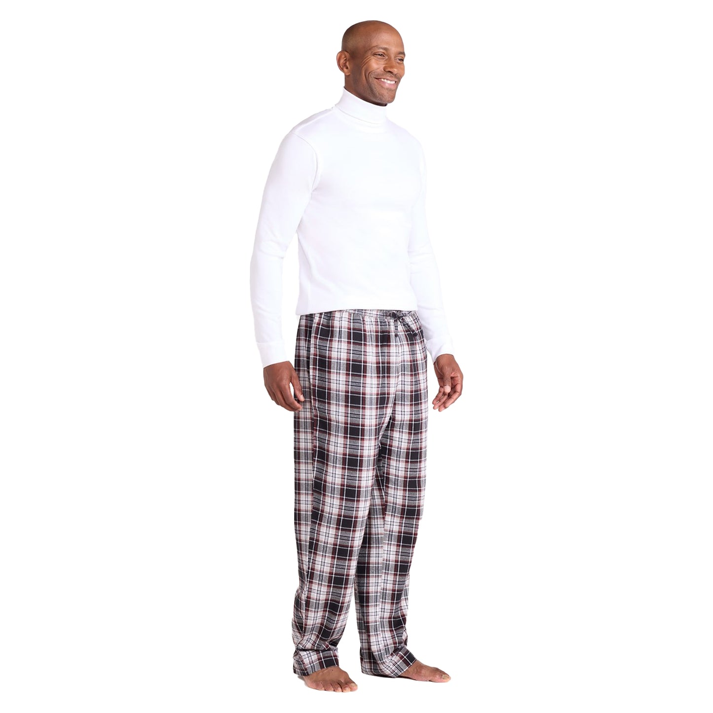 Black - Lifestyle - Mountain Warehouse Mens Flannel Lounge Pants