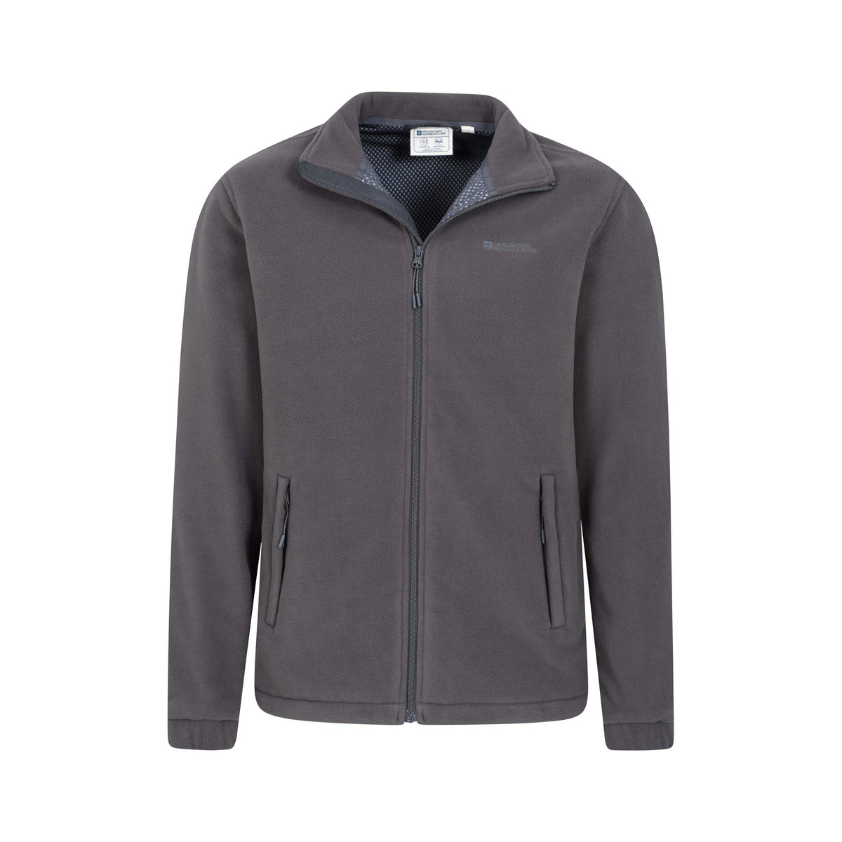 Dark Grey - Pack Shot - Mountain Warehouse Mens Bernard II Windproof Fleece Jacket