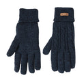 Navy - Side - Animal Mens Drew Faux Fur Lined Knitted Gloves