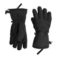 Black - Side - Animal Mens Glacier Herringbone Ski Gloves