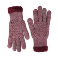 Burgundy - Side - Mountain Warehouse Womens-Ladies Irena Gloves