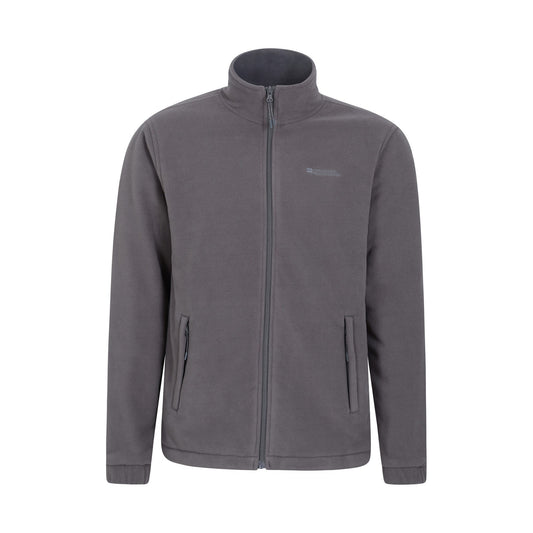 Grey - Front - Mountain Warehouse Mens Bernard II Windproof Fleece Jacket