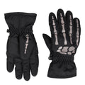 Black - Side - Mountain Warehouse Childrens-Kids Water Resistant Skeleton Gloves