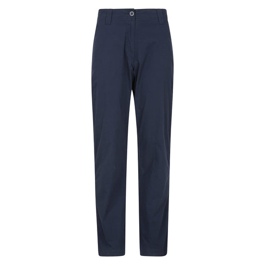 Navy - Front - Mountain Warehouse Womens-Ladies Coastal Stretch Long Length Trousers