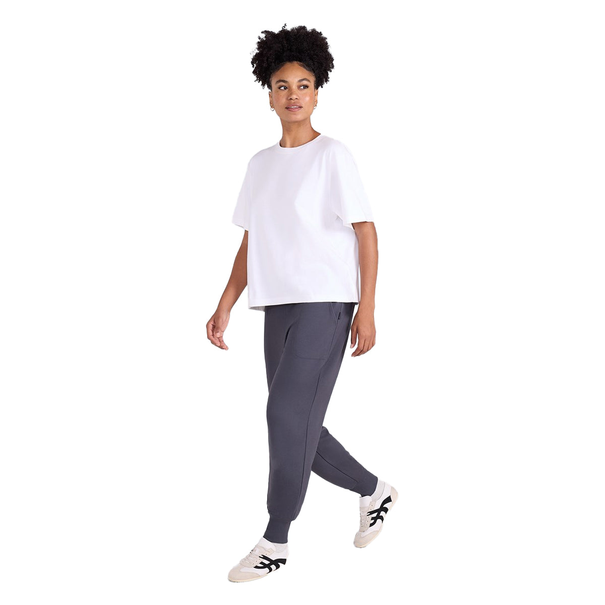 Charcoal - Pack Shot - Animal Womens-Ladies Jess Supersoft Jogging Bottoms