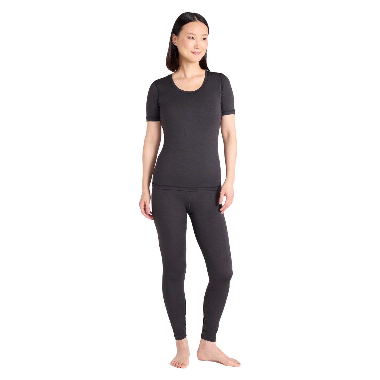 Black - Pack Shot - Mountain Warehouse Womens-Ladies Keep The Heat Isotherm T-Shirt