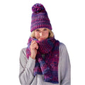 Dark Purple - Pack Shot - Mountain Warehouse Womens-Ladies Chunky Knitted Scarf