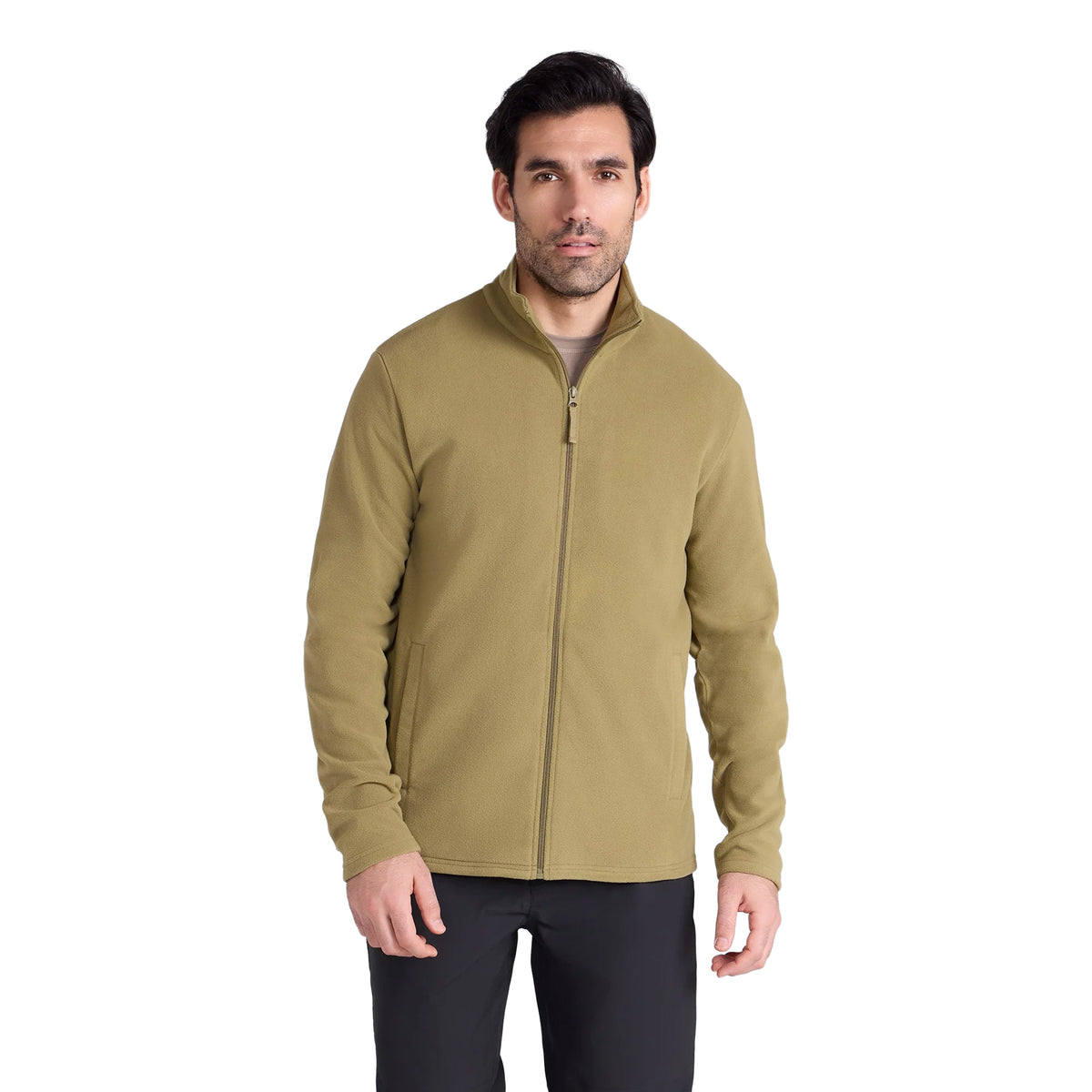 Green - Lifestyle - Mountain Warehouse Mens Raso Full Zip Fleece Top
