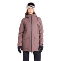 Brown - Side - Animal Womens-Ladies Echo Waterproof Ski Jacket