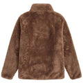 Tan - Back - Animal Womens-Ladies Teddy Fleece Half Zip Jacket