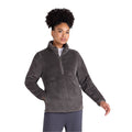 Khaki - Side - Animal Womens-Ladies Teddy Fleece Half Zip Jacket