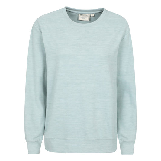 Pale Green - Front - Mountain Warehouse Womens-Ladies Strath Melange Supersoft Sweatshirt