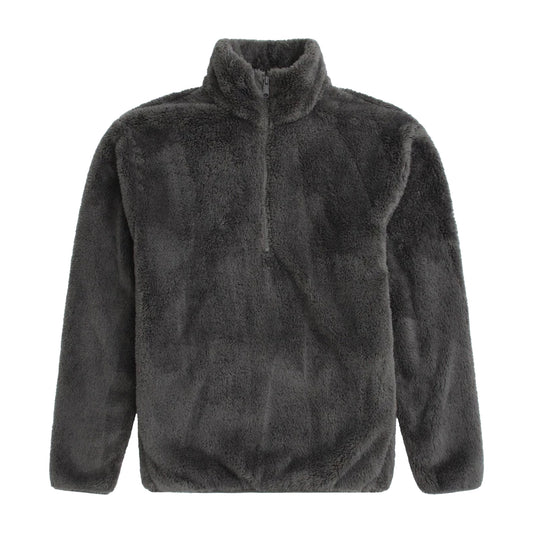 Khaki - Front - Animal Mens Teddy Fleece Half Zip Jacket
