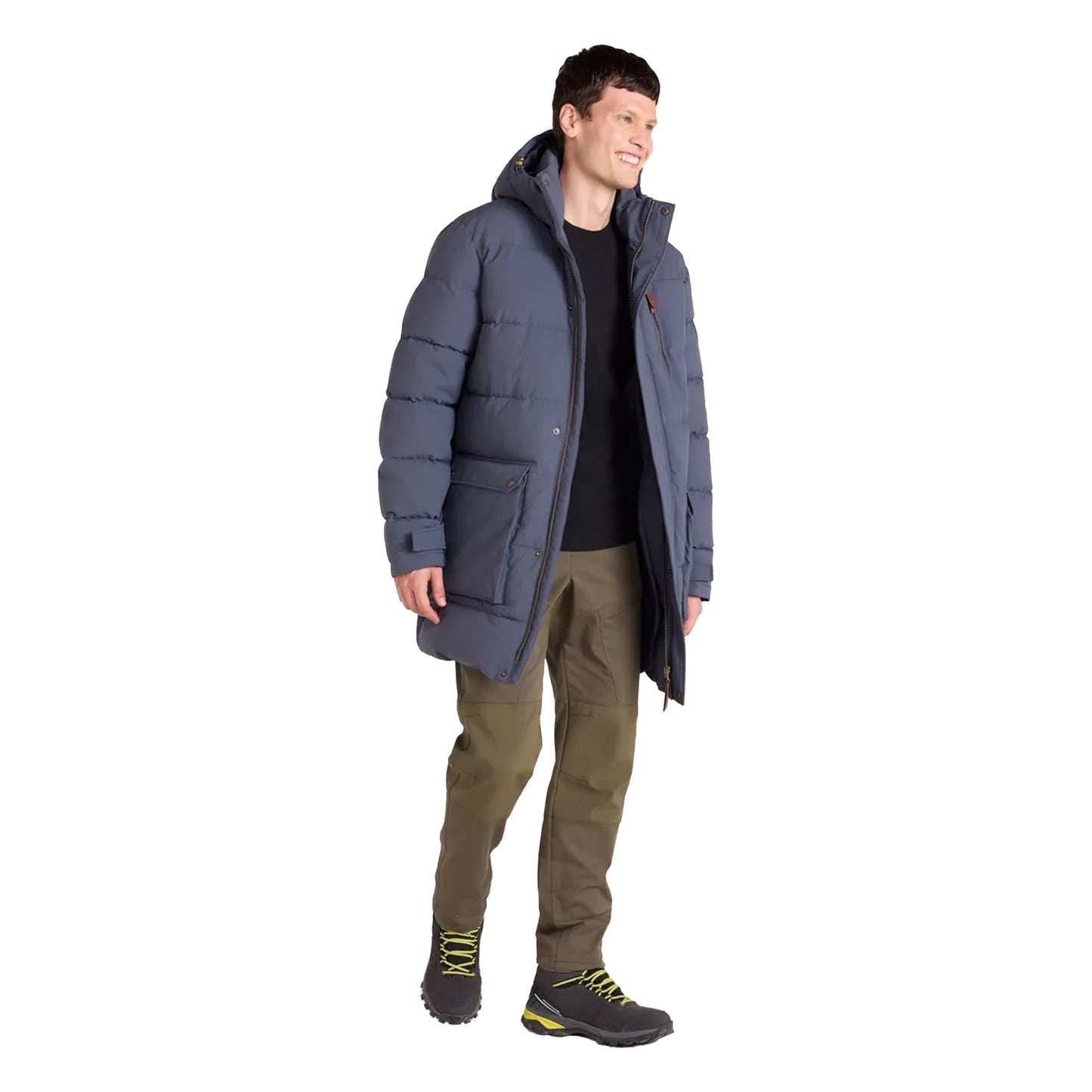 Navy - Pack Shot - Mountain Warehouse Mens Digby Long Padded Parka