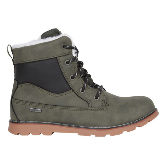 Khaki Green - Front - Mountain Warehouse Childrens-Kids Chestnut Borg Waterproof Casual Boots
