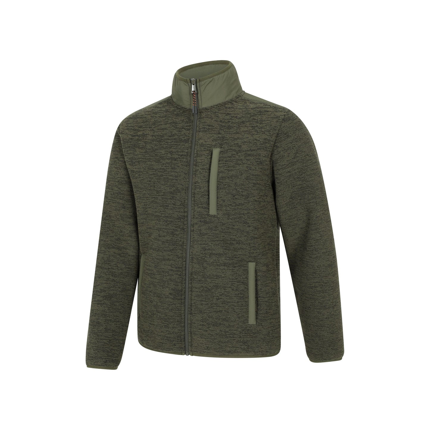 Khaki Green - Lifestyle - Mountain Warehouse Mens Hayfield Faux Fur Lined Full Zip Fleece Top