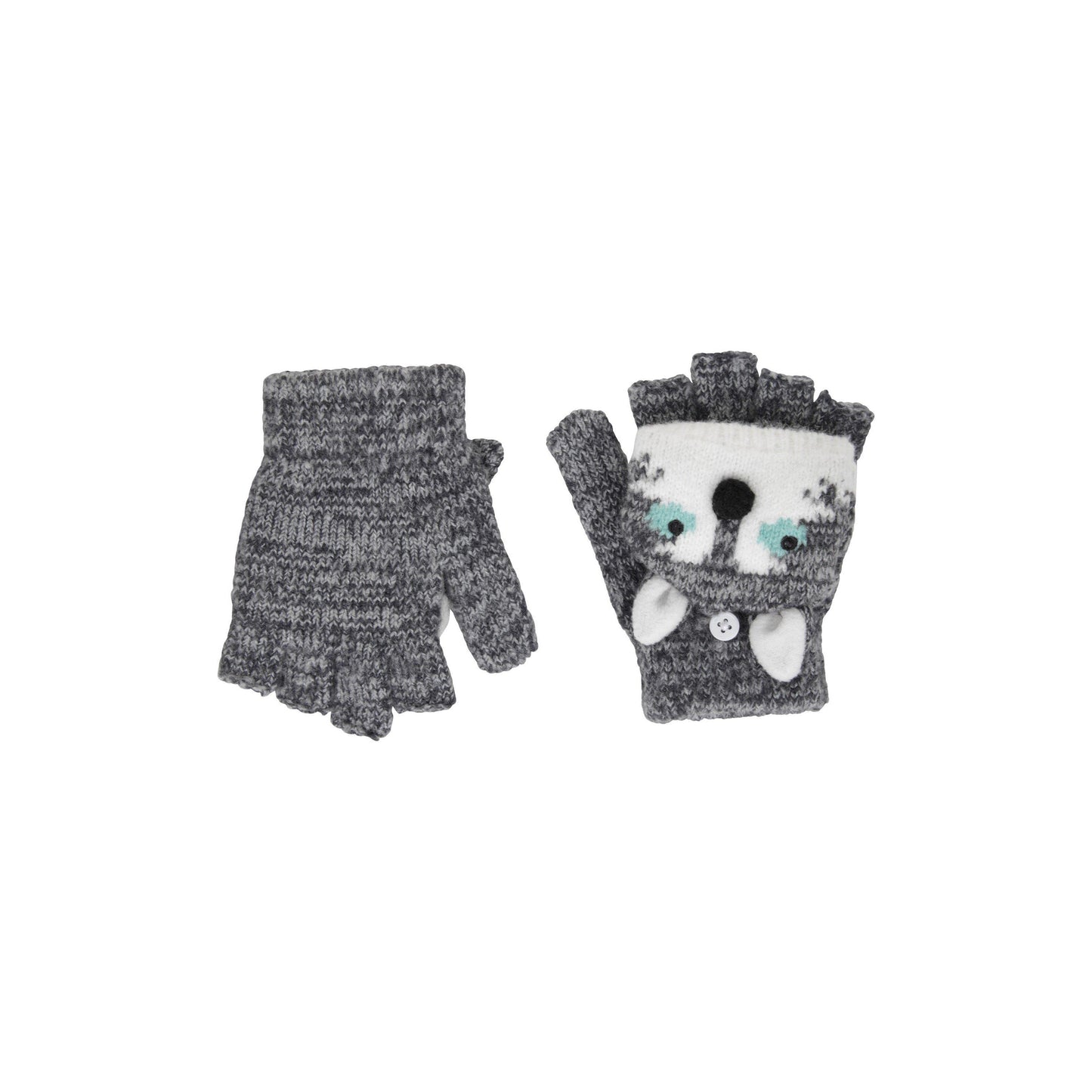 Grey - Front - Mountain Warehouse Childrens-Kids Wolf Gloves